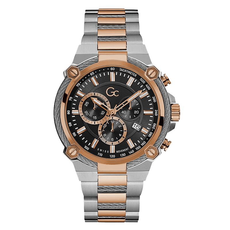 Guess chronographe bicolore et noir